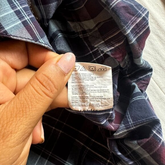 Wrangler Retro Shirt Mens Small Long Sleeve Button Up Pearl Snap Plaid Western - Picture 10 of 11